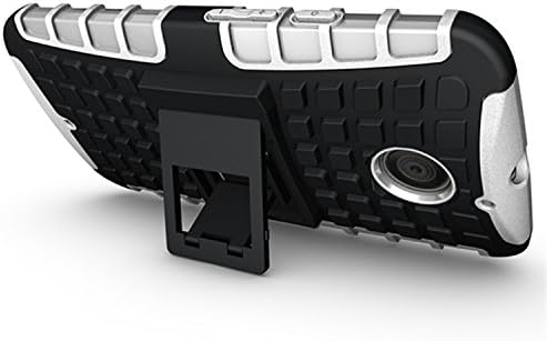 MOTO X2, X+1 Case, Shock Proof Dual Layer Hybrid Defender Series Cover Case for Motorola X2, X+1 (2014 2nd Gen) - White