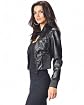 Leatherette Tunnel Quilted Bomber Jacket Product Image