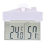 KKmoon　-9~50°C ミニ 屋内屋外 温湿度計 温度計 湿度計　吸盤付き【並行輸入品】