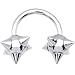 14 Gauge Stainless STEEL SPIKE Horseshoe Circular Barbell