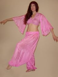 Pink Silk Harem Pants
