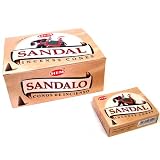 Sandal - Case of 12 Boxes, 10 Cones Each - HEM Incense From India