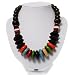 Wood & Resin Chunky Multicoloured Bead Necklace