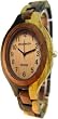 Tense Multicolored Wood Oval Womens Wrist Watch L7301IDM