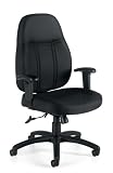 Fabric Tilter Chair with Arms Fabric: Black