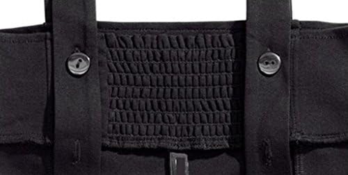 SenseFit Women's Adjustable Strap Knee Length Pencil Skirt S Black