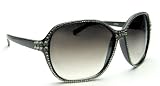 LZ New York Swarovski Crystallized Celebrity Style Women's Fashion Sunglasses SGY033 Plastic Black
