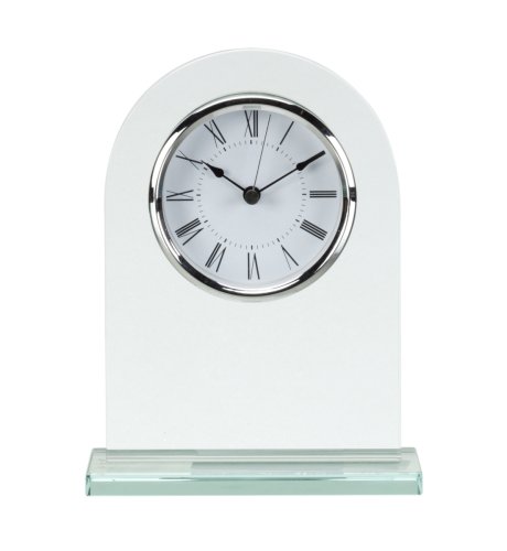 Arched Glass Mantle Clock