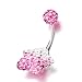 Belly Button Rings Pink Bling Star Body Jewelry