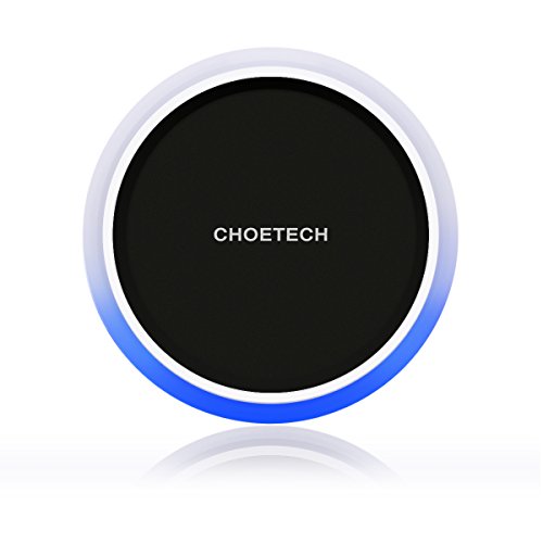 Wireless Charger with Smart Lighting Sensor - CHOE Circle Qi Wireless Charging Pad for Galaxy Note 5, Note 7, S6 Edge+/S6/S6 Edge, Nexus 4/5/6,Nokia Lumia 950xl/950 and All Qi-Enabled Devices