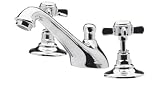 Beaumont Chrome 3 Tap Hole Deck Basin Mixer with pop up waste