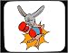 boxer38 - Decorated Mouse Pad with fighting gloves rabbit boxer