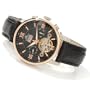 Adee Kaye Men's Attivo Automatic Multi-Function Leather Strap Watch