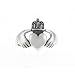 Celtic Mens Sterling Silver Irish Claddagh Ring