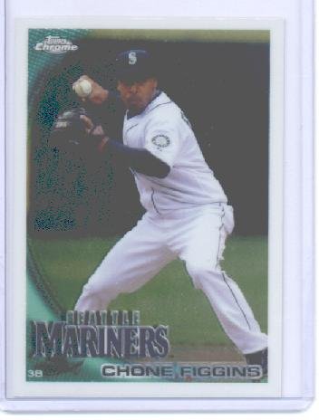 2010 Topps Chrome Baseball Card # 45 Chone Figgins - Seattle Mariners - MLB Trading Card in Screwdown Case