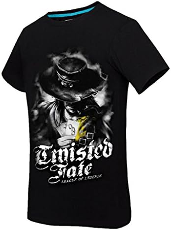 2016 Men's Twisted Fate New T-Shirt League of Legends T-Shirt LOL Short Sleeved Cotton Mat (XL(ht=180cm,wgt<80kg))