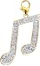 14k Gold Diamond Musical Note Charm (1/10 cttw)