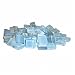 Softglas ~210 Mosaiksteine 10x10mm Hellblau