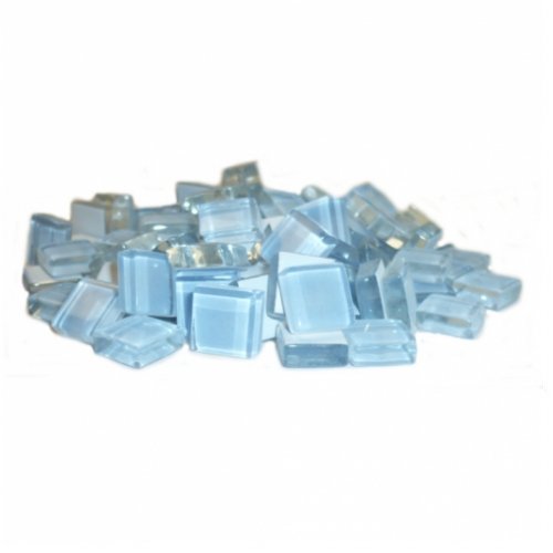Softglas ~210 Mosaiksteine 10x10mm Hellblau