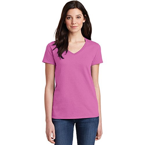 5V00L Gildan Heavy Cotton™ Ladies' V-Neck T-Shirt