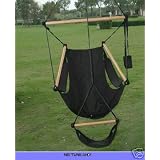 NEPTUNE OUTDOOR HANGING AIR CHAIR HAMMOCK PORCH SWING BLACK NEW by NEPTUNE