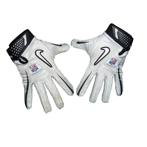 Pair of Percy Harvin Autographed Minnesota Vikings Game Used Gloves - 2010 Season