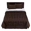 Home Brown Pintuck Comforter Set - Queen