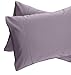 Amazon Brand – Pinzon 400-Thread-Count Hemstitch Egyptian Cotton Pillowcases - Standard, Plum (Set of 2)