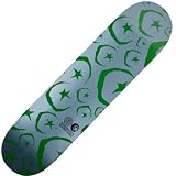 Foundation All Over S&M Skateboard Deck - 7.875 in. x 31.75 in. - Green / Silver