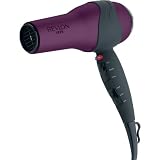 Revlon RV473PUR Turbo Matte Chrome Dryer, Purple, 1875 Watt