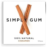 Simply Gum, Cinnamon Natural Chewing Gum, 6 Pack, 90 Pieces