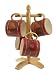 4PC COFFEE MUGS, LARGE MUGS ORCHARD RED TUSCANY