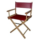 Burgundy Natural Frame Director's Chair