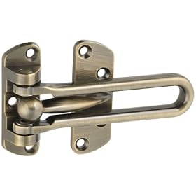 National Hardware V804 Door Security Guard, Antique Brass