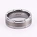 Caperci Men's 8mm Contemporary Comfort Fit Tungsten Wedding Band