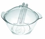 Lacor - 62378 - Saladier Acrylique avec Couvercle avec Couvercle + Fourchette - 6 L