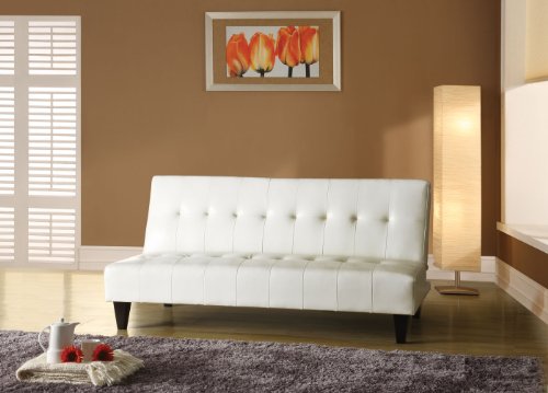 Acme 05858c Conrad Adjustable Sofa White Polyurethane Finish