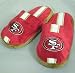 San Francisco 49ers Youth Team Stripe Plush Slippers - Size 4
