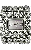 Betsey Johnson Women's Silver Crystal Bracelet Watch #BJ4019