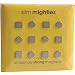 Three By Three Seattle Slim Mighties Square and Circle Magnets, 1/4 Inch Length, 1/32 Inch Thickness