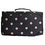 Black & Pink Polka Dot Hanging Cosmetic Bag