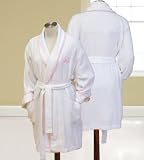 Terry Cloth Spa Robe Pink Trim by CATHY