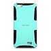 Huawei Raven LTE H892L Case With TJS® Tempered Glass Screen Protector and Stylus Pen Included, Dual Layer Rubberized Hybrid Shockproof Protective Armor Case for Huawei Raven LTE H892L (Black/Teal)