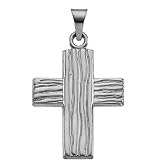 14K White Gold Rugged Cross Pendant - 23.00x19.00mm
