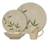 IMAGE OF Gibson Leaf Expressions 16-Piece Reactive Stoneware Dinnerware Set