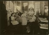Photo Crocheting caps. Upper East Side. For complete details see Miss E.C. Watson's report. Location: New York, New