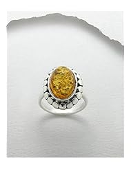 Baltic Amber Ring In Sterling Silver