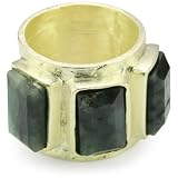 SHEILA FAJL Emerald 18k Gold-Plated Ring, Size