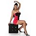 Hot Cocktail Minikleid Schwarz/Pink (10967)
