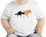 Walking wolf オーガニックベビーTシャツ 3-6 Months